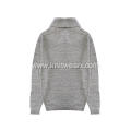 Men's Knitted Shawl Collar Rib Fashion Pullover